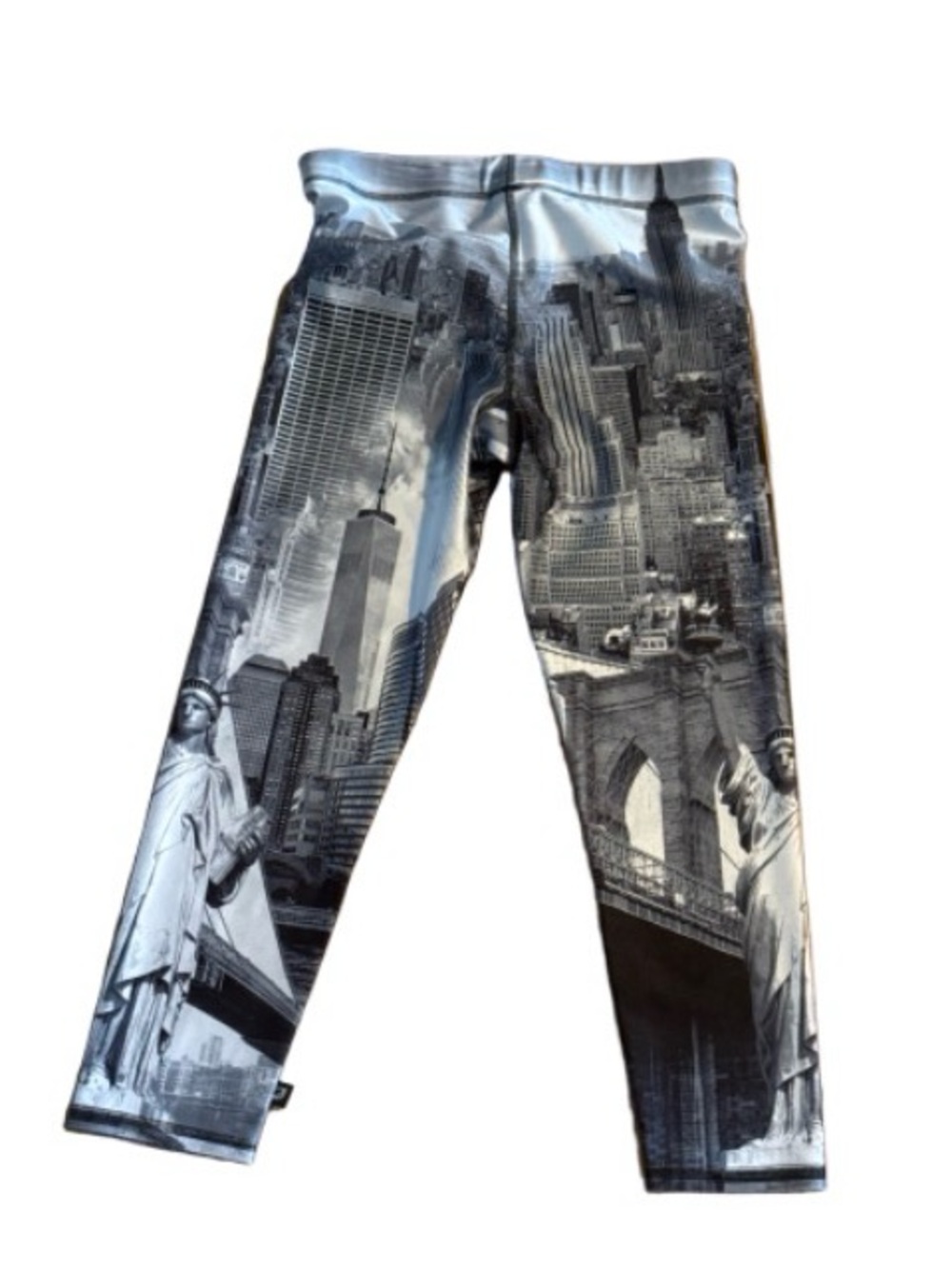 Terez Black & Gray Cityscape Leggings